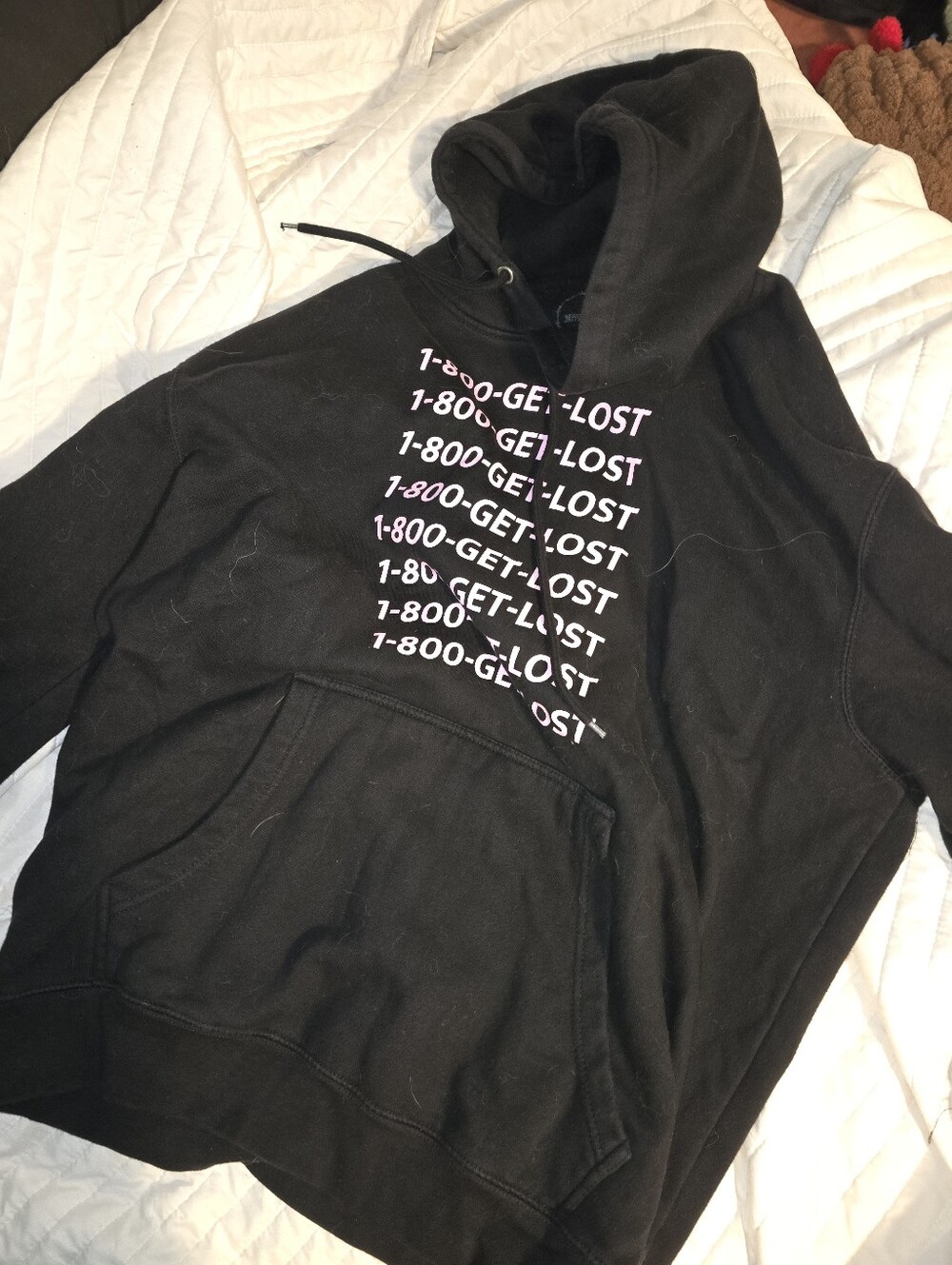 Black Graphic Hoodie - 1-800-GET-LOST